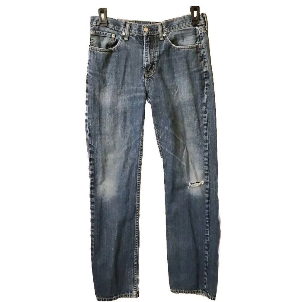 Levis 514 Jeans Mens 32x34 Blue Denim Slim Straight Medium